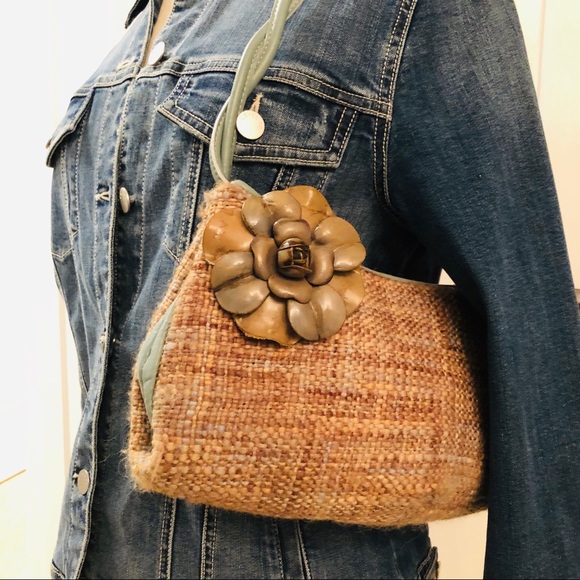 Paola Masi Vintage Tweed and Leather Bag - Picture 1 of 6